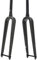 HIMALO 700C Carbon Starre Gabel Schotter Rennrad-Gabel Scheibenbremse 12 * 100mm Steckachse Vorderradgabel 1-1/2 Konisch ， Mit Regalbohrung