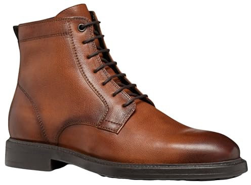 Geox U Tiberio D, Stivale alla Caviglia Uomo, Cognac, 39 EU
