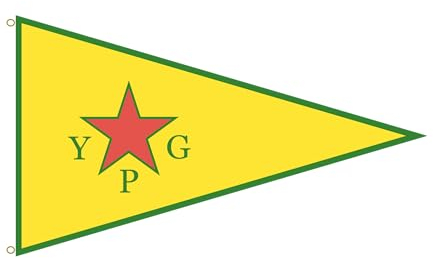 Drapeau du Kurdistan YPG/YPJ - 90 x 150 cm - Drapeau kurde - Drapeau basur - Ala Rojava pour décoration festival de démonstration
