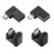 xiwai Confezione da 4 adattatori da USB-C a micro USB ad angolo di 90/360 gradi, da USB 2.0 tipo C femmina a micro USB maschio, adattatore dati di alimentazione (destra e sinistra, su e giù) per
