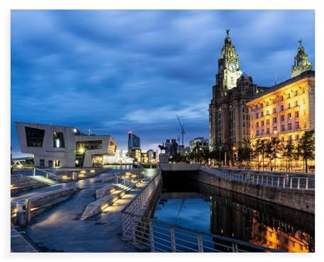 Jigsaw Puzzle 1000 Pieces,Liverpool Merseyside in the morning,Cardboard Children Toys Decompression Game(38x26cm)-32