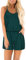 STYLEWORD Jumpsuit Damen Sommer Kurz Ärmellos Blumen Overall Spaghettiträger Strampler mit Tasche(Grün,Klein)