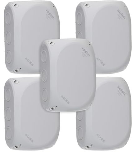 5 Stück Hensel DK1000G Kabelabzweigkasten Feuchtraumdose IP 66 bis 10 qmm 3phasig, 16 qmm 1phasig, ohne Klemme