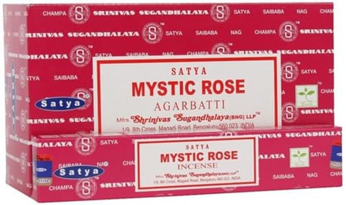 Anemone - Encens SATYA - Bâtonnets d'Encens Naturels - Boîtes de 15g (Rose Mystique, 1 Boîte)