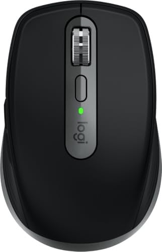 Logitech MX Anywhere 3S for Mac, Compact Wireless Bluetooth Mouse, 8K DPI Any-Surface Tracking, Quiet Clicks, USB C, Wireless Mouse for MacBook Pro, Macbook Air, iMac, iPad - Space Grey