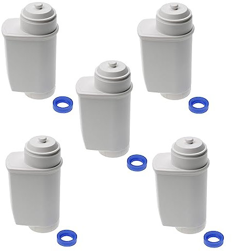 vhbw 5x Wasserfilter Filter Ersatz für Siemens TZ70033 für Kaffeevollautomat, Espressomaschine Weiß