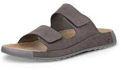 ECCO Cozmo Herren-Sandalen mit zwei Bändern, stahl, 9/9.5 UK