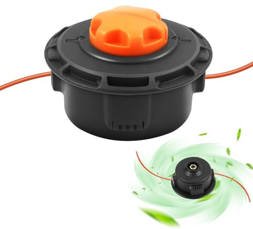 MaxAwe M10 x 1,25 Cabezal de hilo, cabezal de corte doble, bobina de hilo, accesorio para desbrozadora Fuxtec, hilo de nailon de repuesto para cortacésped, desbrozadora de gasolina