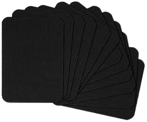 12 PCS Iron On Patches for Clothing, Cotton Repair Patch, Nylon Denim Fabirc Patches for Pants Raincoats Dress Shirts Bags Hole Repairing Coats Jeans Black(7.5 * 10.5CM)