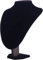 MINGZE Schmuckständer Schmuckhalter Ohrringhalter Armbandständer Kettenständer, Schwarz Samt Halskette Anhänger Kette Büste Anzeige Halter Stand, misst 25cm Höhe, 18cm Breite