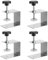 sourcing map 4 Pcs Drawer Front Installation Clamps, 2mm Cabinets Hardware Jig Stainless Steel Drawer Fixing Clip Cabinets Installation Tools for Household Tables Desks Mount, Silver