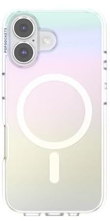 PopSockets iPhone 16 Hülle kompatibel mit MagSafe, Handyhülle für iPhone 16, kabellos aufladbar, nur Hülle, Süßer Shimmer