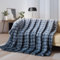 Boqingzhu Kuscheldecke Farbverlauf Blau Graublau Weiß150×200cm Flauschig Warm Weich Dick Sofadecke Couchdecke Wohnzimmer Decke Plüschdecke