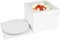 Tortenbox Set, 4 Stück Tortenkarton mit Tortenbrett, Weiße Tortenschachtel, Cake Box mit Sichtfenster, Tortenbox Karton, Tortentransportbox, Torten Karton Box für Kuchen, Gebäck (20.3x20.3x20.3cm)