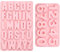 Letter and Number Silicone Molds,2 pcs Alphabet Silicone Mould 0-9 Number A-Z Letter Set for Birthday Cake Chocolate DIY Baking Cake Decoration Candy Fondant Symbols