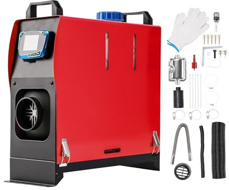 Chauffage à air diesel 5KW/8KW Chauffage diesel tout-en-un Chauffage de stationnement à trou unique Chauffage à air de nuit diesel avec interrupteur LCD et télécommande pour voiture Bateaux Camion C