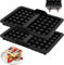 2 Stück Heißluftfritteuse Zubehör, Silikon Belgische Waffelform für Ninja AF300EU, AF400EU, AF451EU, AF500DE, SL400EU, Wiederverwendbar Dual Zone Heißluftfritteuse Zubehör für Air Fryer Zubehör