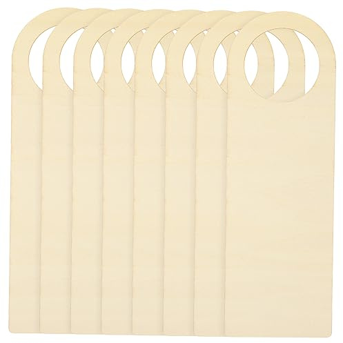 Tofficu 8pcs Unfinished Wooden Door Hanger Sign Blank Plate for Door Decoration DIY Craft Project for Home and Boys and Girls