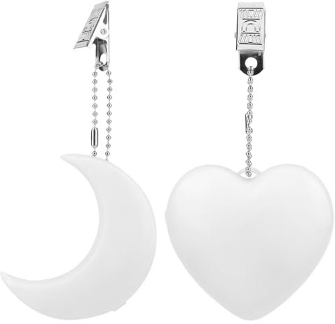 Demiawaking LED Handtaschenlicht, mit Sensor automatische An & Aus, Taschenlicht Taschenlampe, Nachtlicht, LED Anhänger Schlüsselanhänger, Geschenke für Frauen, Mutter, Freunde (Herz+Mond, 2Pcs)