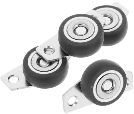 TOPPERFUN 4sätze Flache Möbelrollen Mit Geräuscharmen Tpr-lenkrollen Seitlich Montierbar Für Schubladen Und Ablagen Minirollen Holzschubladen Und Diy-projekte
