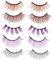 Mikinona 5 Paires De Faux Naturels Pour Femmes Pour Événements Fêtes Halloween