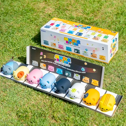 Ruko 1701 Musical Cats Keyboard Piano for Kids, Cute Meow Tone, 8Pcs | Kittens, Touch Play Music Scale, Educational Instrument, Fun Gifts for Kids Boys Girls Age 3 4 5 6 7 8 9
