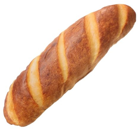 SKISUNO Plüschkissen Brot Kissen Französisch Baguette Design Mit Butter Applikation Weiches Rückenkissen Kuschelkissen Für Sofa Bett Und Wohnraum Dekoration