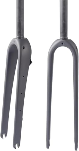 CUCKQUIC Gravel Carbon Fiber Road Bike Rigid Fork 700C 1-1/8'' Straight/Tapered Tube Front Fork for Bicycle Disc Brake QR 9X100mm Rigid Fork for Bicycle B-straight