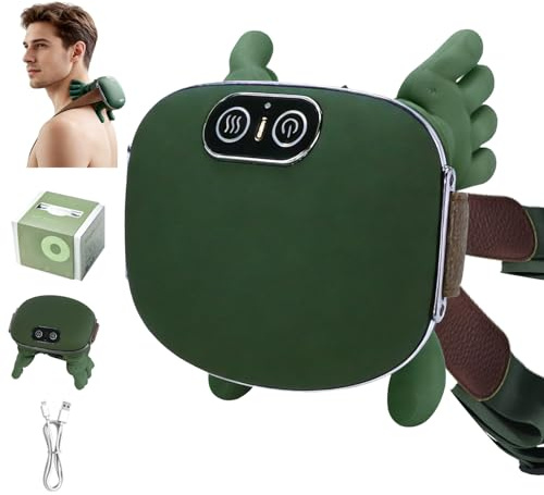 IOUGDSEC Upgraded Neck and Shoulder Massager,Professional Shiatsu Neck Massager,Portable Deep Tissue 4D Kneading with Heat,Intelligent Simulated Human Hand Design for Pain Relief and Muscle Relaxation