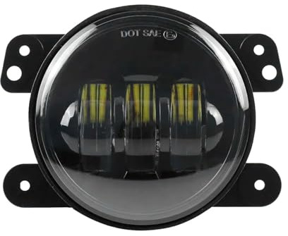 Nebelscheinwerfer für Jeep Wrangler JK Unlimited JK (Baujahre 2007–2018), 4 Zoll, gelbe LED-Nebelscheinwerfer mit LED-Chip für die Frontstoßstange, geeignet für Offroad-Einsätze