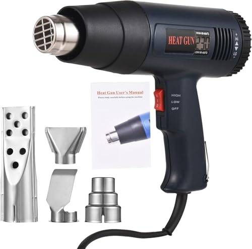 Kit Pistola Termica da 1800 W Pistola Ad Aria Calda Industriale LCD Ventilatore di Calore Portatile Portatile A Temperatura Controllata Digitale