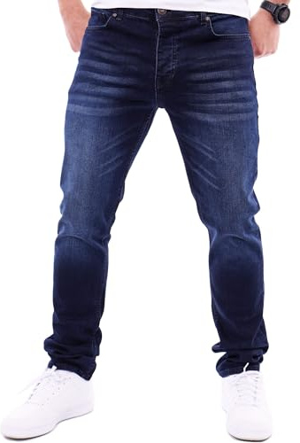Reslad Jeans Herren Regular Fit I Jeanshose mit Stretch Männer Herren Hose I 5-Pocket Straight-Cut RS-2125