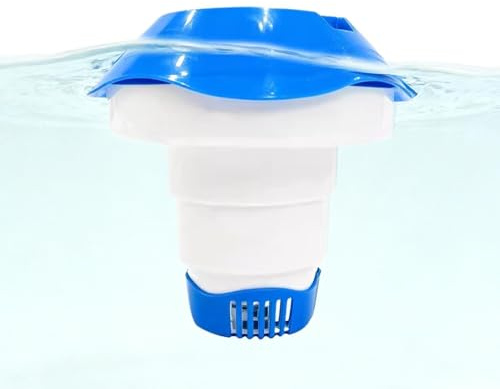 Schwimmender Chlordosierer für Pool 12,7 cm Tabletten-Dispenser für Spa | Schwimmender Chlortablettenhalter für Pool für Außenbereich, Wohnbereich, Gewerbe, Hotel, Springbrunnen, Wasserpark, Hinte