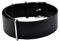 Uhrenarmband Durchzugsband Kalbleder NATO Leder 20mm schwarz 4219