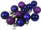 Toyland Satz von 12 PURPURROTER Weihnachten-Dekoration des Kitsches-30mm (DP101)