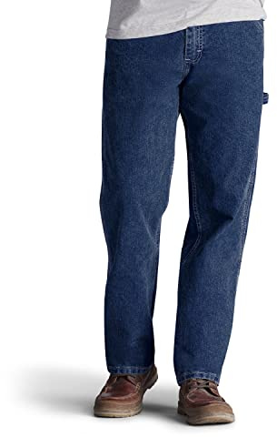 Lee Men's Loose-Fit Straight Leg Carpenter Jean, Original Stone, 32W x 29L