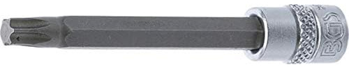 BGS 2565-75 | Bit-Einsatz | 75 mm | T-Profil (für Torx) T35 | Antrieb Innenvierkant 6,3 mm (1/4) | Chrom-Vanadium-Stahl | verchromt, matt | mit Rändelung