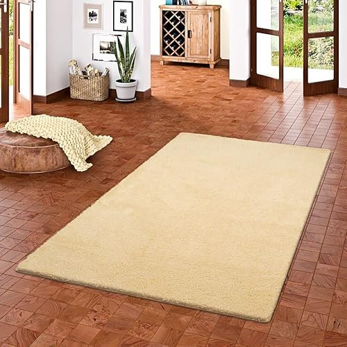 Palace Hochflor Shaggy Teppich Natur Beige in 24 Größen