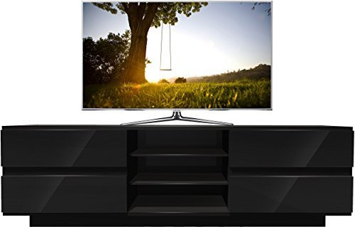Centurion Supports Avitus Gloss Black Designer Stand upto 65inch Flat Screen LED and LCD TV Cabinet
