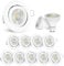 10er Set LED Decken Einbauleuchte schwenkbar rund in weiß - inkl. LED GU10 2W warmweiss - Deckenspot Einbaustrahler 10 Stück