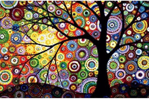 Kit mosaïque motif arbre de vie avec cristaux multicolores pour travaux manuels, cadeaux, tableaux, relaxation, psychothérapie Cadeau anti-stress 60 x 40 cm Par Open Buy