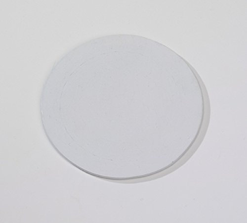 Kerzenteller Flachteller Rund Alu Weiß Ø10 cm ideal für Kerzen, Taufkerzen, Hochzeitskerzen, Trauerkerzen