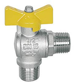 Zewool Valvola Tappo Rubinetto Gas Metano 1/2 MM Angolare Nuovo Messico