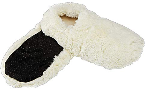 Pelucho - Chaussons chauffants Beiges - Made in France - Lavande et blé - Chaleur - Bien être - Pantoufle - Chaussons bouillotte - bouillotte micro-onde