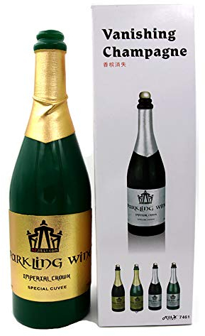 ZQION Vanishing Champagner Bottle Can Pour Liquid Magic Tricks Magician Props Stage Illusions Mentalism Magic Gimmick (Grün)