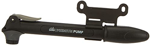 Dansi Pompa ad aria da pavimento, con adattatori, pratica pompa per bicicletta, adatta a tutte le valvole SV AV DV, con manometro, di colore nero, Unisex - Adulti, DANSI Mini pompa ad aria, 44303, Nero , .