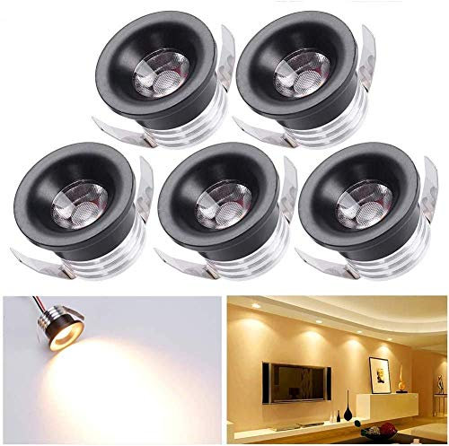 Elitlife Mini LED Einbaustrahler 5 X 3W mit Trafo Stecksystem Einbauspot Deckenspots Einbauleuchten Einbaurahmen (5 x 3W Warmweiß-