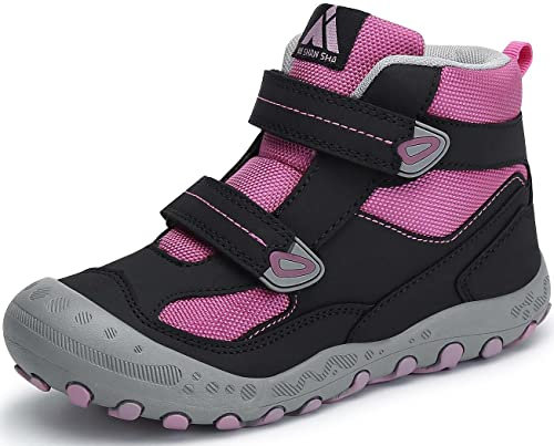Mishansha Wanderschuhe Mädchen Outdoor Trekkingschuhe Atmungsaktiv Freizeitschuhe Schwarz Pink Rosa Gr.38