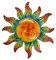 JOYBee Metall-Sonne, Wandkunst, Dekoration, Sonne, Heimdekoration, künstlerische Sonnengesicht, Metall-Wandskulptur für drinnen oder draußen, Küche, Bauernhaus, Terrasse, Veranda (33,7 x 31,8 cm)
