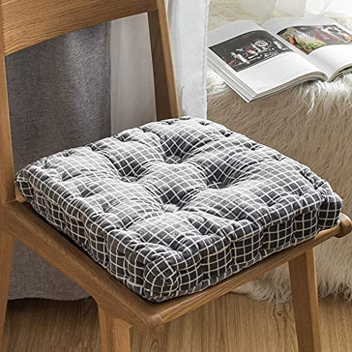 Square Cord-stuhlkissen - Pp-baumwollfüllung Für Auto Und Büro Plaid Streifen Weich Tatami Für Drinnen Draußen Zuhause Küche 40x40x8cm